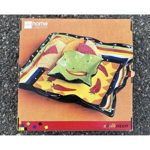 Brand New Chip and Dip Platter JCPenney - Home Collection Chili Pepper -Open Box
